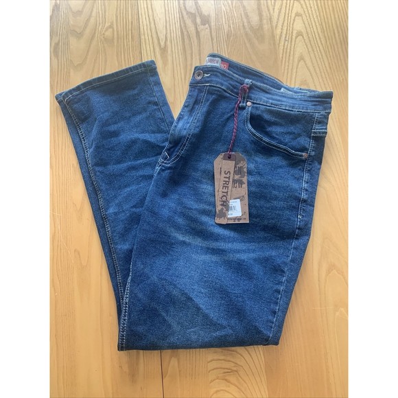 Mens HUDSON & BARROW Stretch Riveria Blue Denim Jeans 40 X 29 - Picture 1 of 8